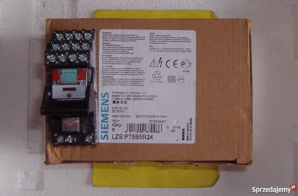 SIEMENS PRZEKAŹNIK WTYKOWY 3ZX10120XS101AA1 Biznes i Przemysł Katowice
