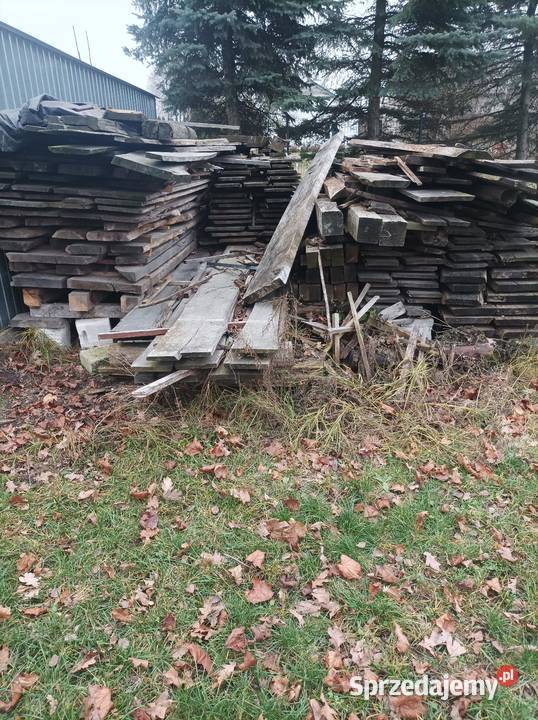 Bale deski drewno dąb suche Sterdyń