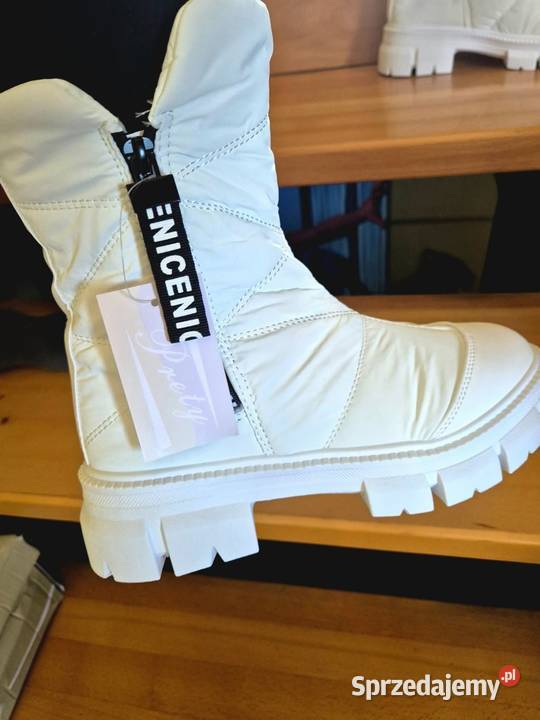Buty damskie 36 do 41 białe zimowe Olkusz