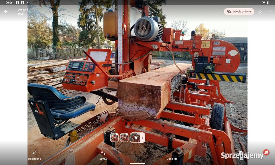 Tartak mobilny trak taśmowy przejezdny