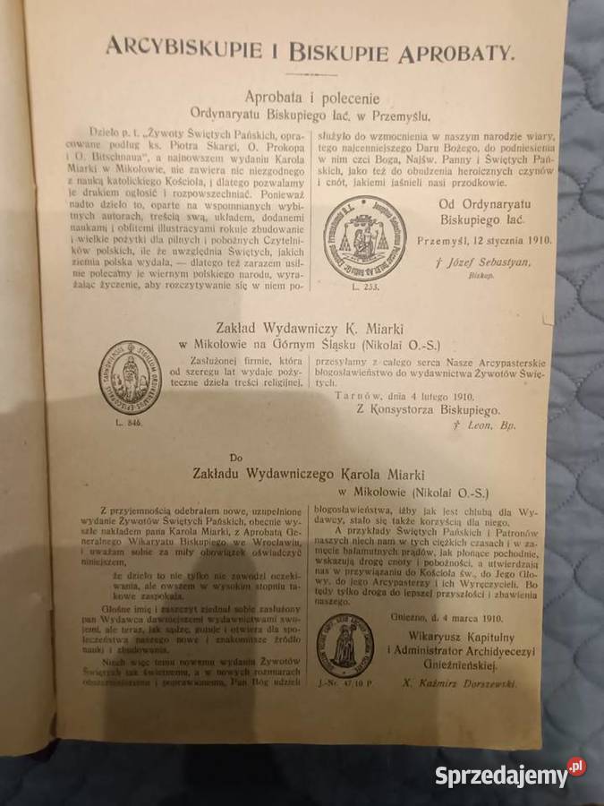 Sprzedam książkę Żywoty Świętych Pańskich siódme Antykwariat Zielona Góra