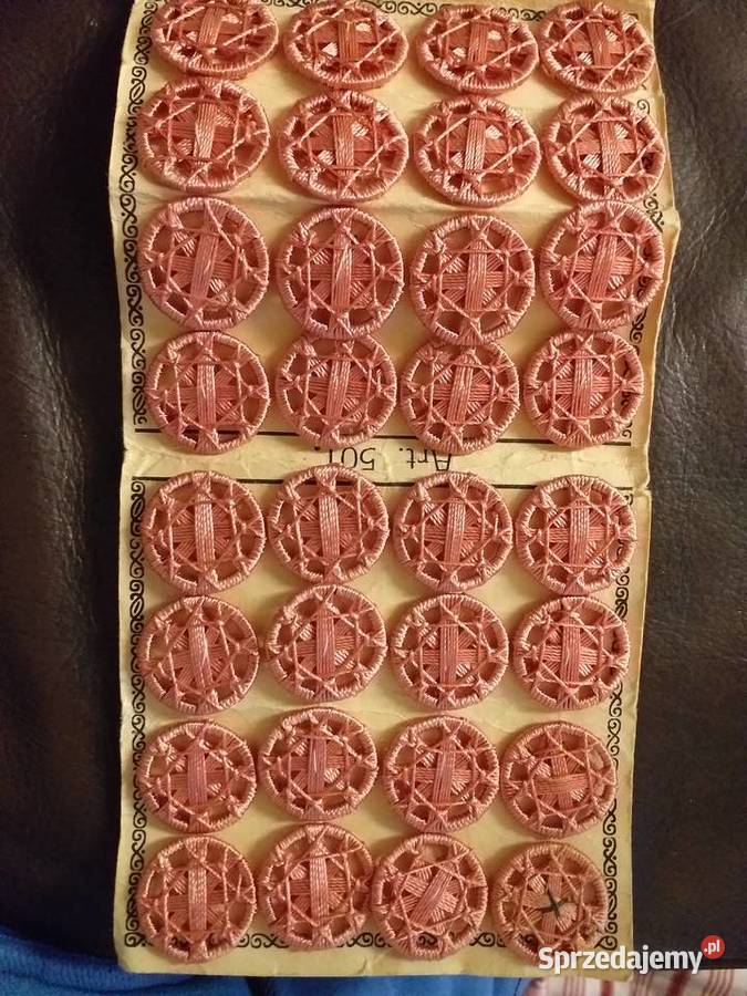 Piękne stare obszywane guziki unikat Dodatki małopolskie Krynica-Zdrój