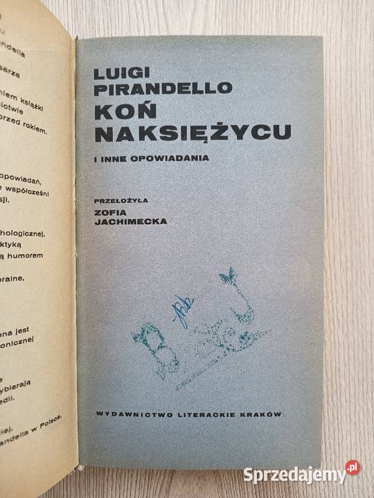 Koń na księżycu i inne opowiadania Luigi Kraków sprzedam