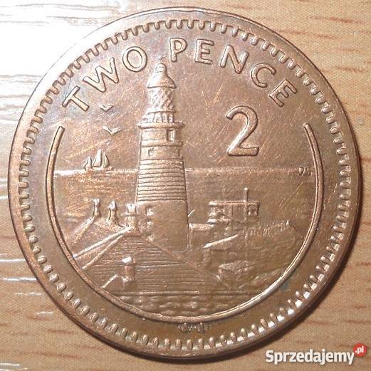 GIBRALTAR2 PENCE2003 r LATARNIA MORSKA Legionowo sprzedam