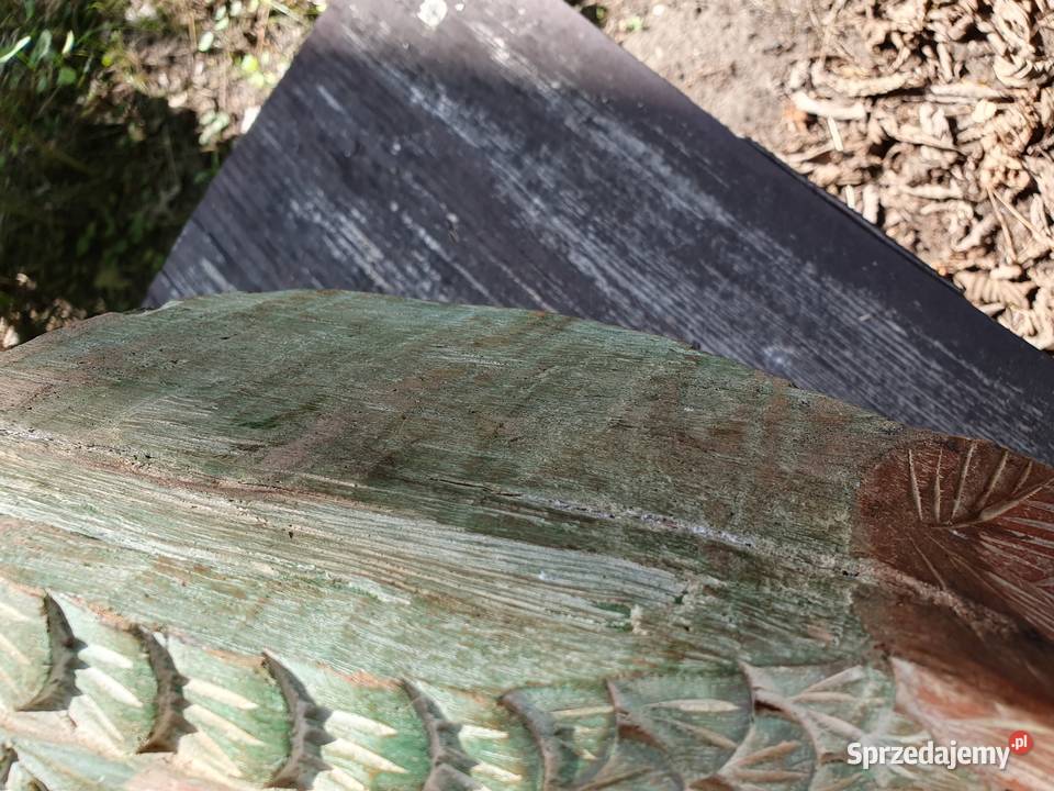 Duża drewniana figurka ptaka Myszków