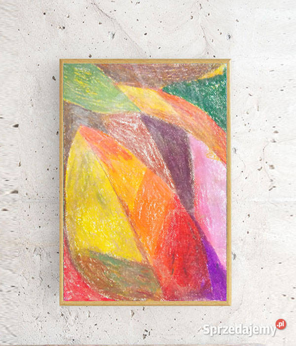 kolorowy rysunek 21x30 kolorowa abstrakcja a4 Warszawa