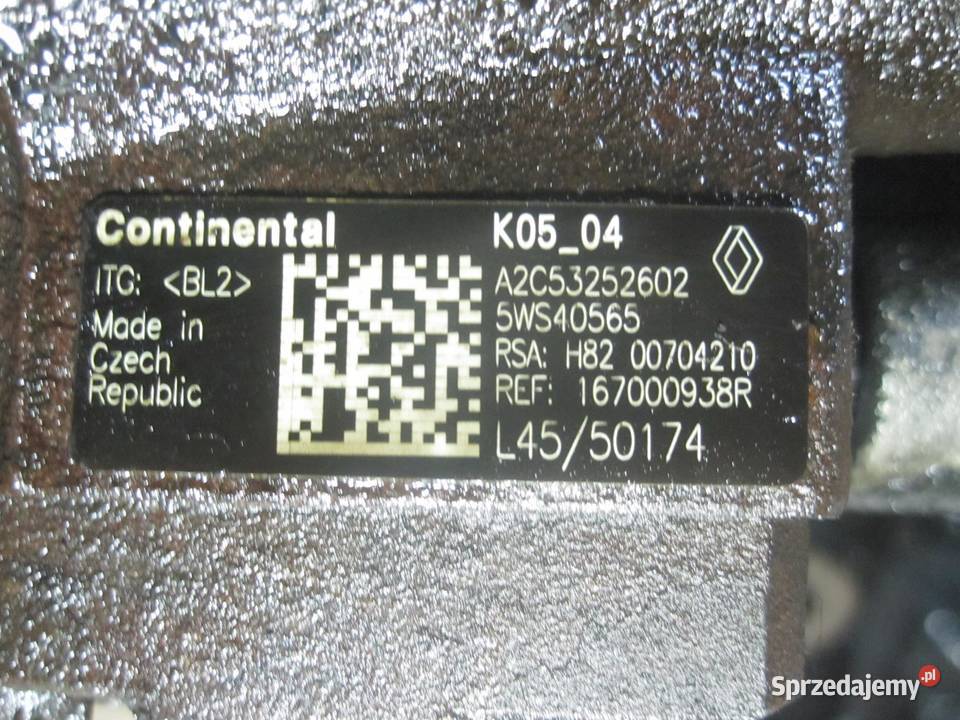 DACIA DUSTER 15 DCI K9K896 EU5 CONTINENTAL 107