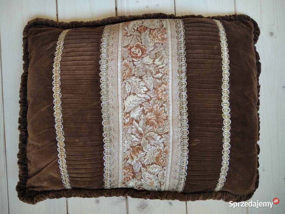Duża poduszka poszewka elegancka ozdobna haft Gdańsk