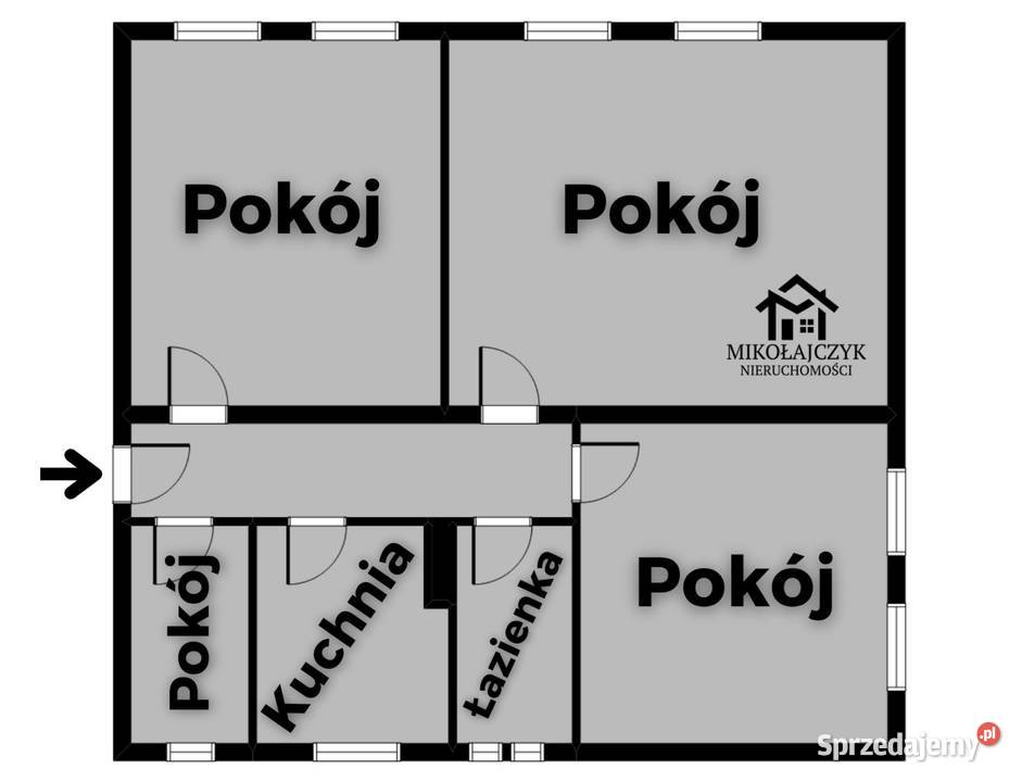 4 pokoje centrum Bartoszyc 95 m2 I piętro 94.69m2 Bartoszyce