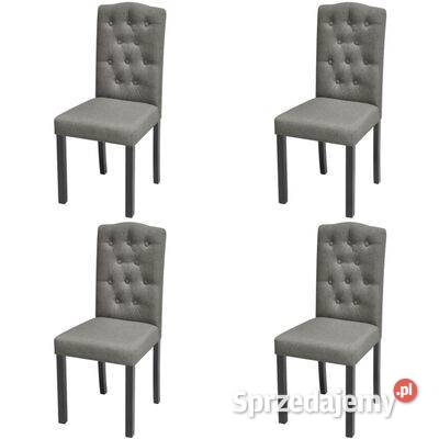 vidaXL Krzesła stołowe 4 szare obite Warszawa