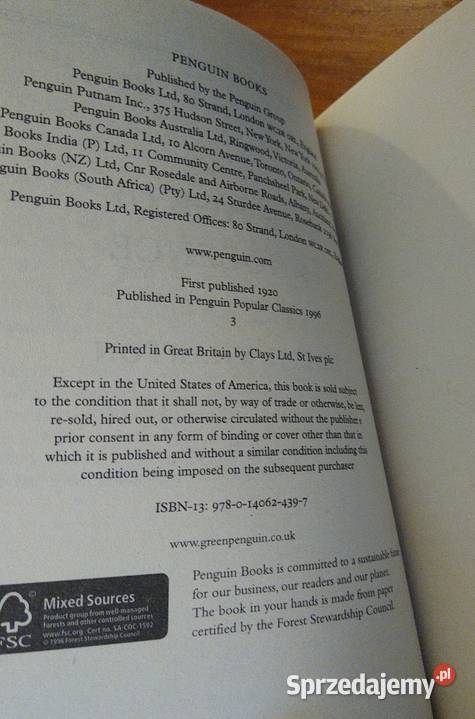 The age of innocence Edith Wharton Gdańsk sprzedam