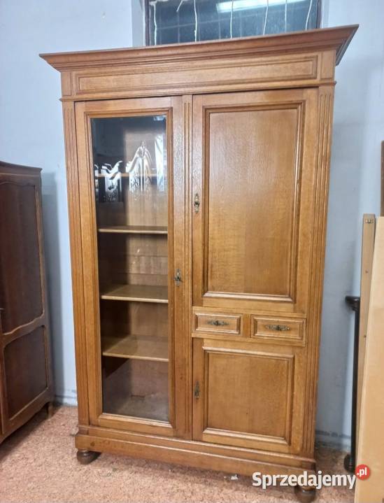 Stara dębowa szafa biblioteczka Nowy Sącz