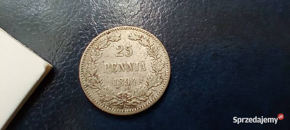 Stare monety 25 pennia 1894 Finlandia srebro Kolekcje Lesko sprzedam