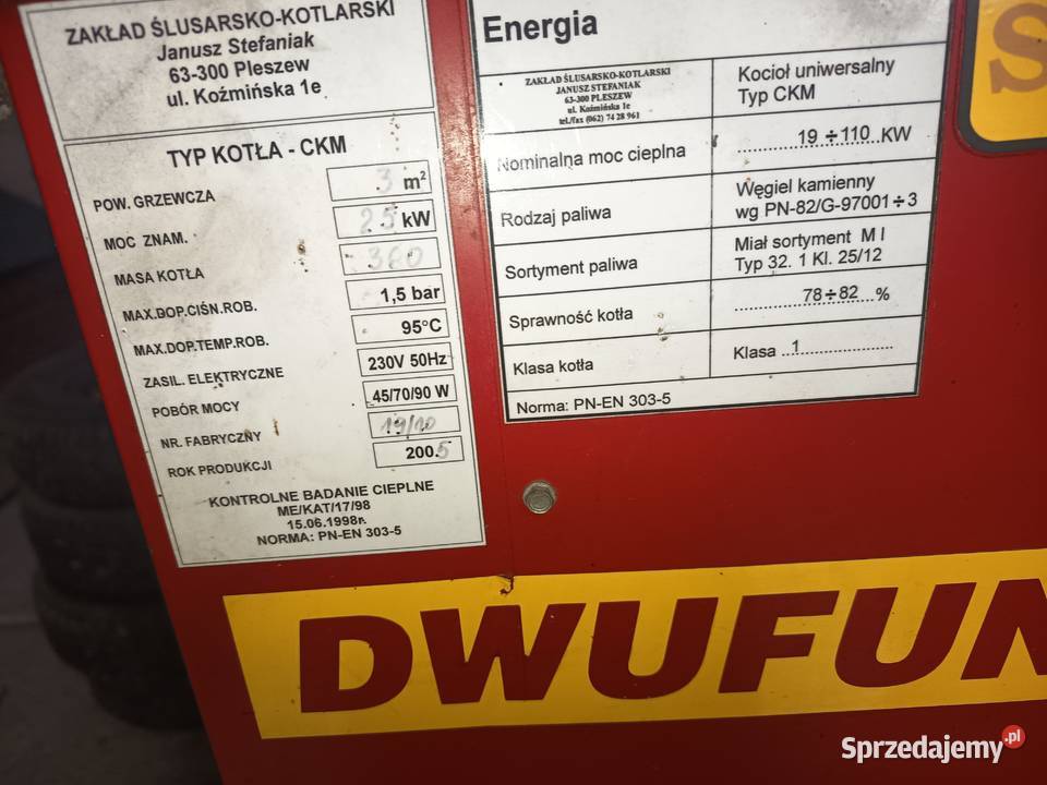 Piec centralnego ogrzewania 25kW Czarnocin