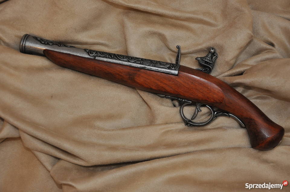 Replika broni niemiecki pistolet skałkowy XVIIw Militaria Środa Wielkopolska