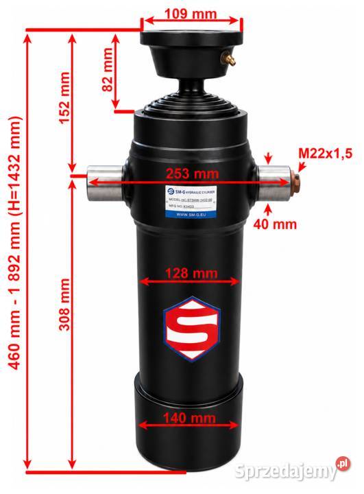 SIŁOWNIK HYDRAULICZNY WYWROTU PRZYCZEPY Solec Kujawski sprzedam
