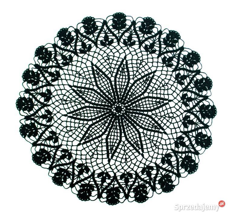 Serwetka szydełkowa 45 S111 czarny Kluczbork