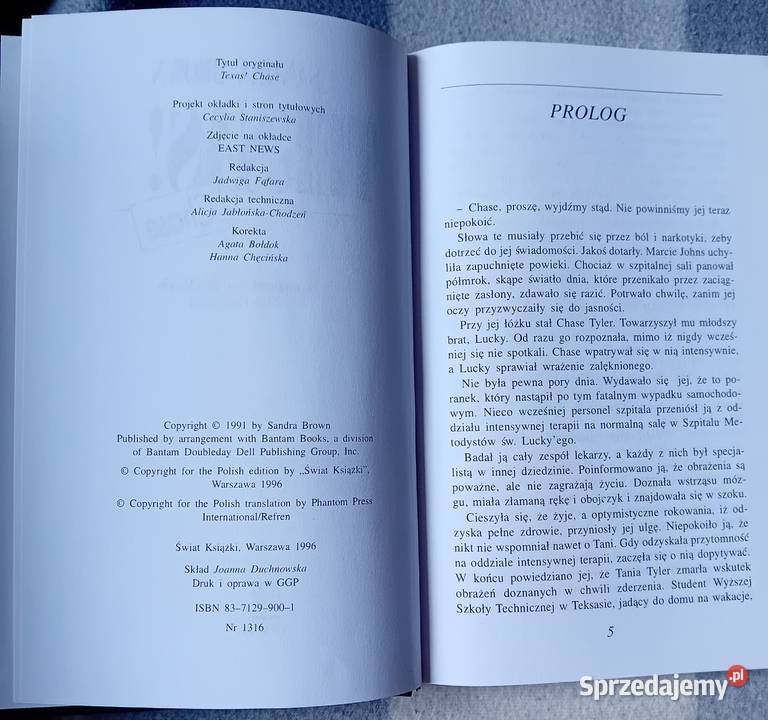 Sandra Brown Zestaw 3 ksiażek z serii Teksas wielkopolskie Koźminek