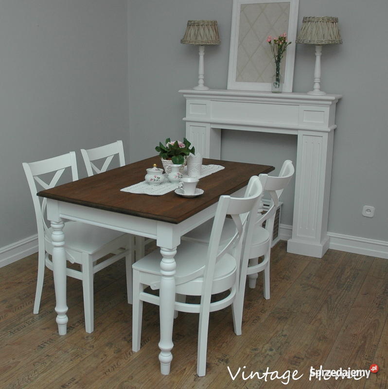 Prowansalski stół drewniany producenta 120cm Łódź sprzedam