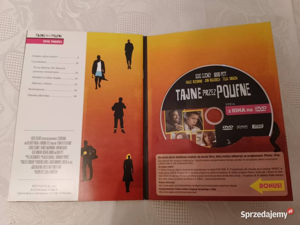 Film DVD TAJNE POUFNE książka reż bracia Coen wielkopolskie Oborniki