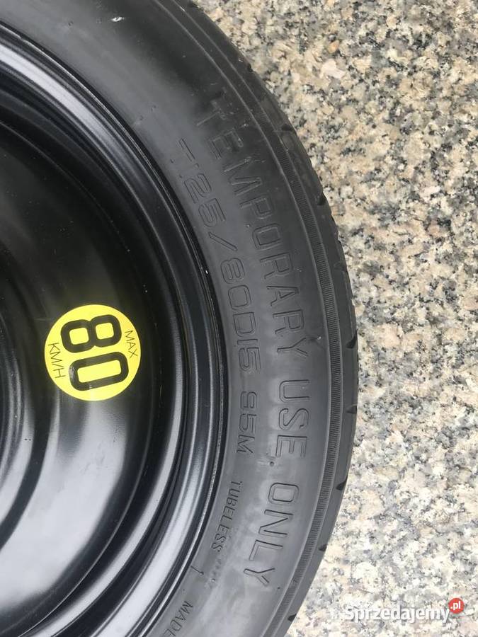 Oryginalne nowe Koło dojazdowe zapas T12580D15 Wrocław
