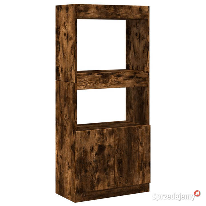 Wysoka szafka przydymiony dąb 63x33x140 WM855110 mazowieckie