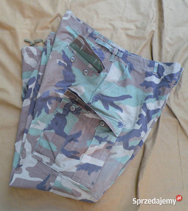 Spodnie BDU woodland large long NYCO 90r Militaria Wrocław sprzedam