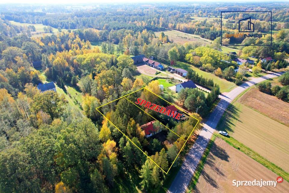 Dom w stanie surowym z własnym lasem mazowieckie Nowe Drozdowo