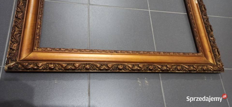 Rama obrazu stara drewniana 90x66 antyk Ramki i ramy