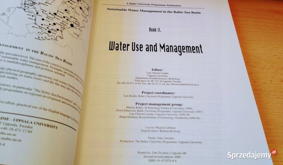 Water use and management LUNDIN in the Baltic Książki naukowe i popularnonaukowe Gdańsk