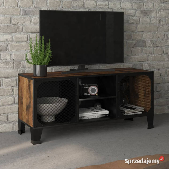 Szafka pod telewizor rustykalny brąz 105x36x47 mazowieckie