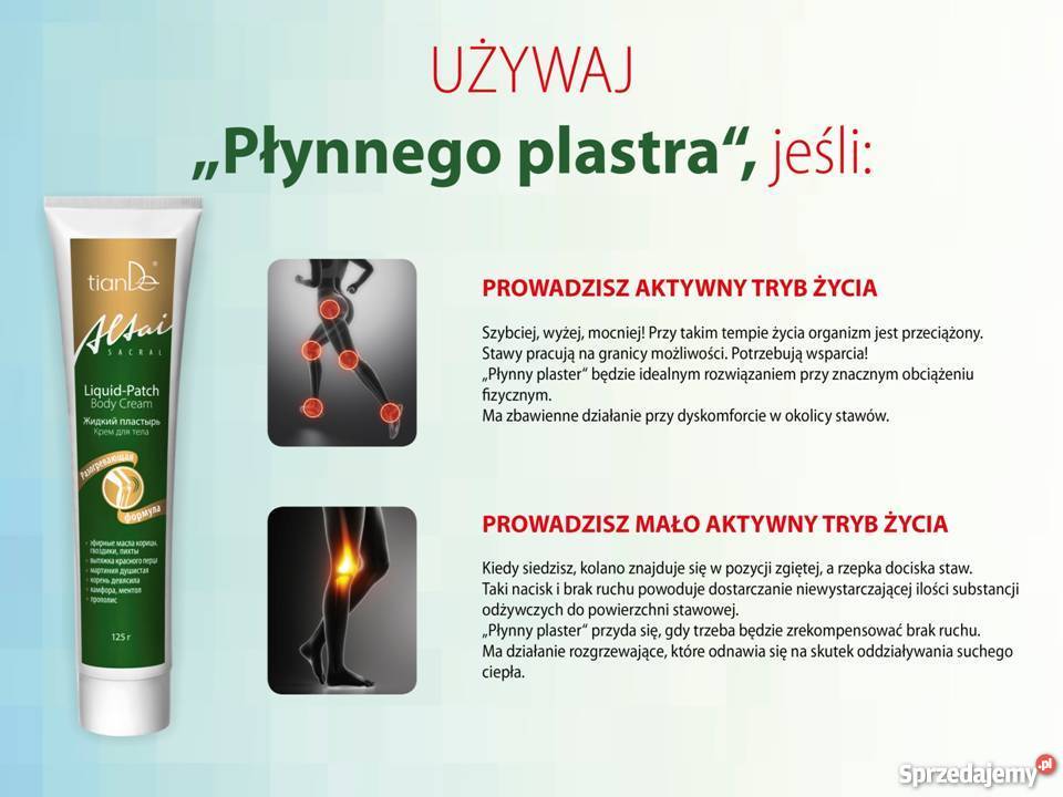 Krem do ciała Plaster w płynie TianDe Kołobrzeg zachodniopomorskie