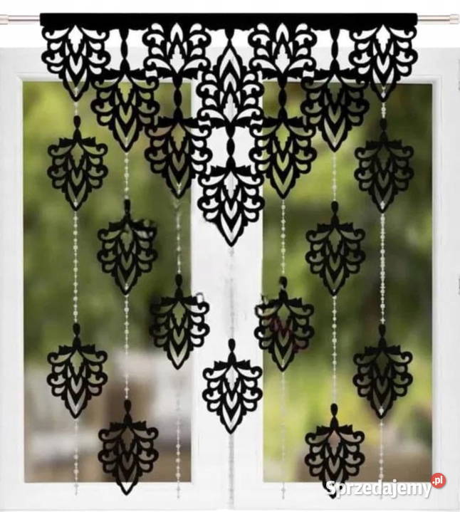 Nowe panele do okna firana z koralikami i śląskie sprzedam