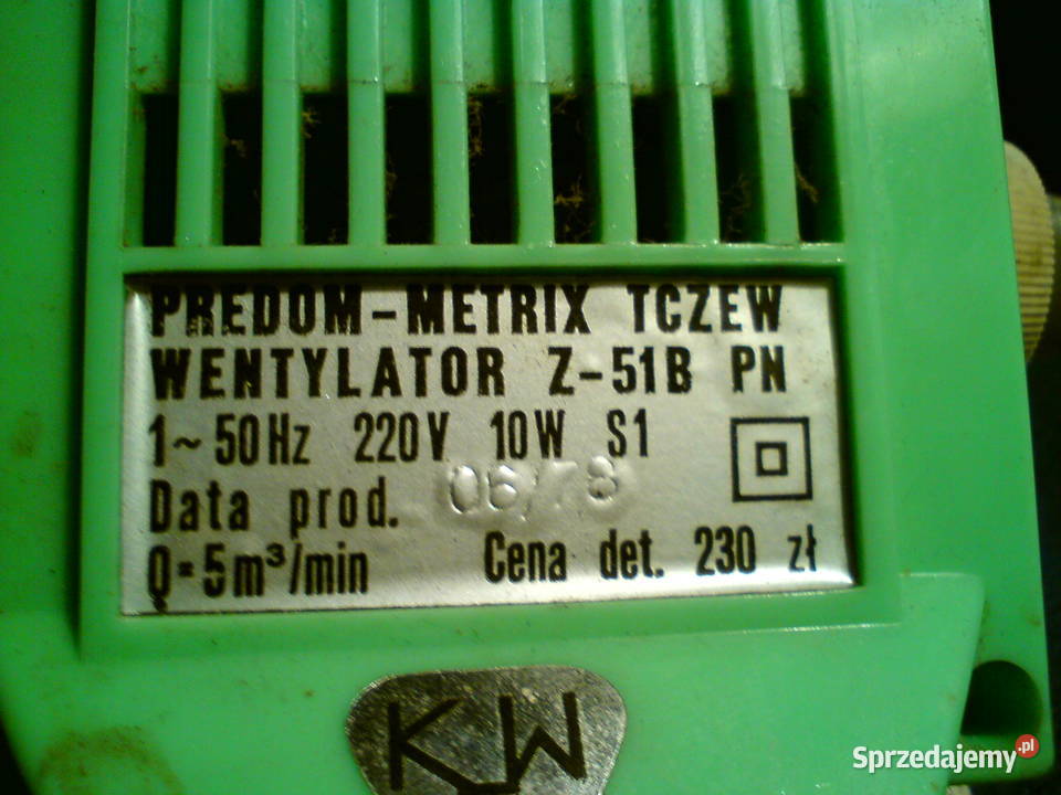 Wentylator Z 51B Predom Metrix PRL 1978 r