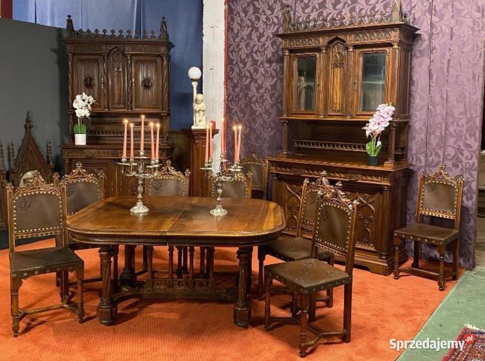 Zestaw mebli gotyk jadalnia małopolskie Kraków