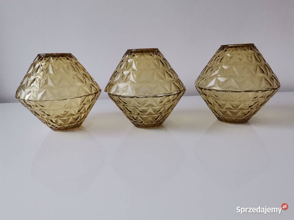 Stare nieużywane miseczki kompotierki 6 Trójkąty Porcelana i szkło