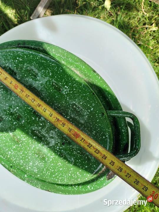 Brytwanka zielona emaliamała używana gęsiarka Choszczno