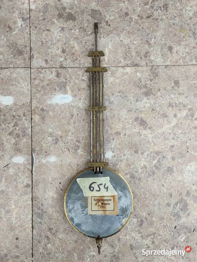 654 Wahadło rusztowe starego zegara Junghans 10 pomorskie