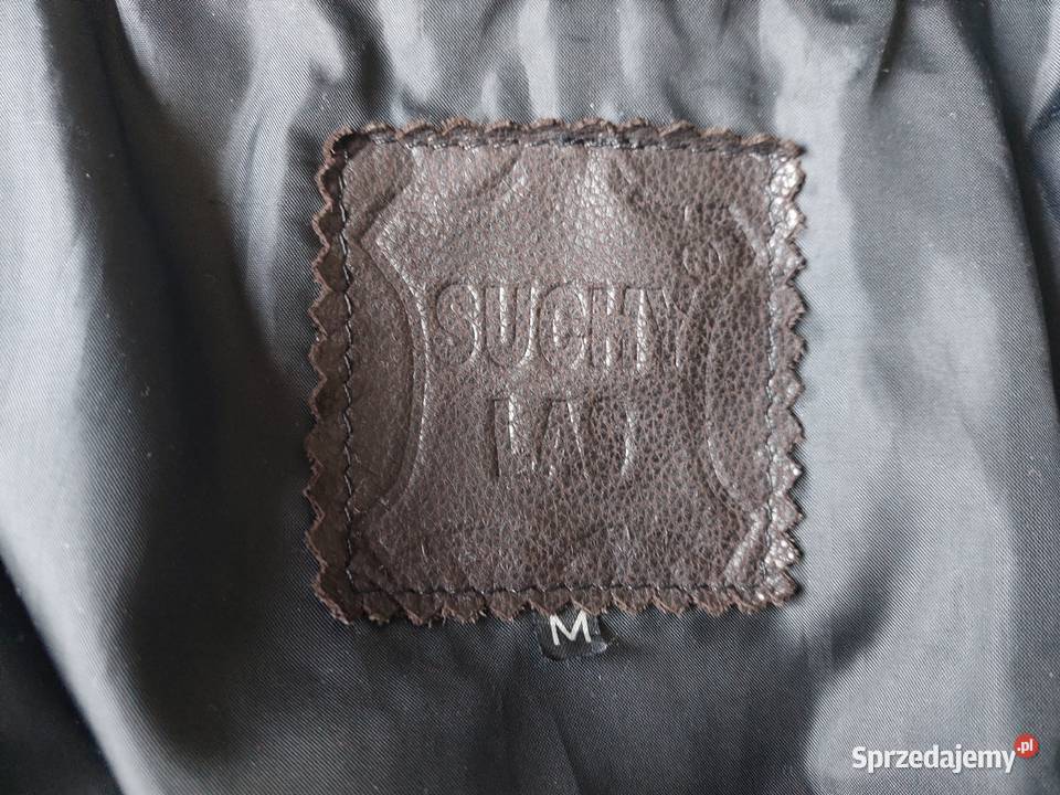 skórzana kurtka męska M brązowa Suchy Las skóra