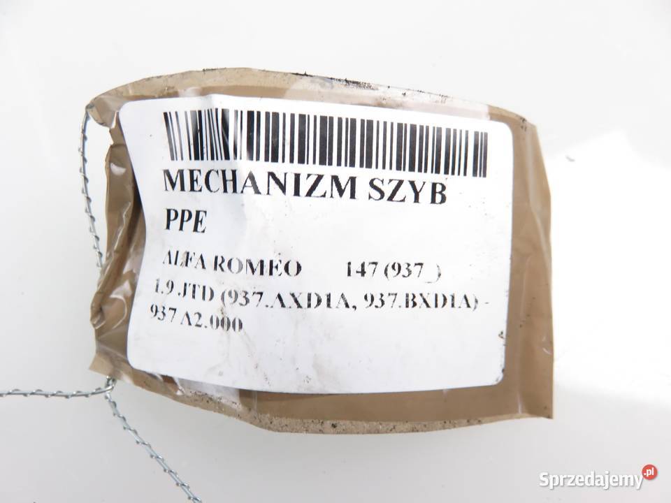 PODNOŚNIK SZYBY PRAWY PRZEDNI ALFA 147 46751870