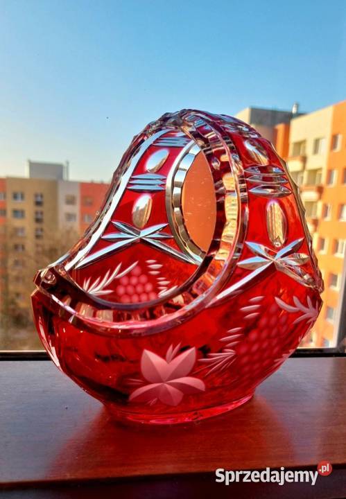 Piękny koszyk kryształowy PRL Antyki, Sztuka, Kolekcje dolnośląskie Wrocław