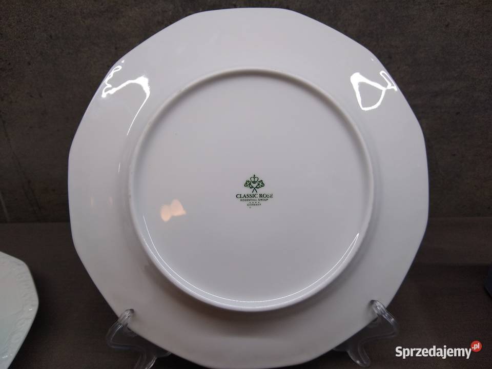 Talerz płytki Rosenthal Biała Maria Classic Rose Kalisz
