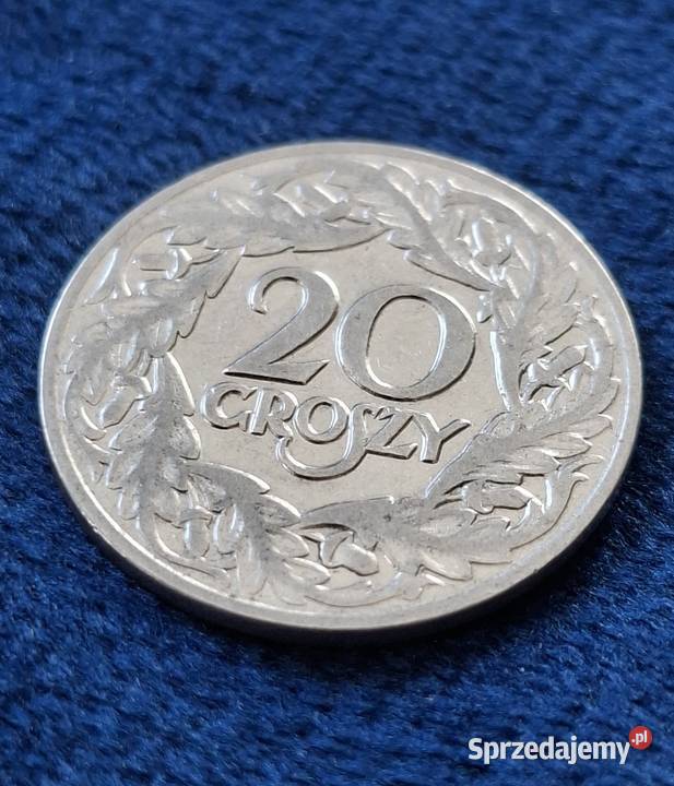 20 groszy 1923 II RP piękny stan Numizmatyka pomorskie Wejherowo