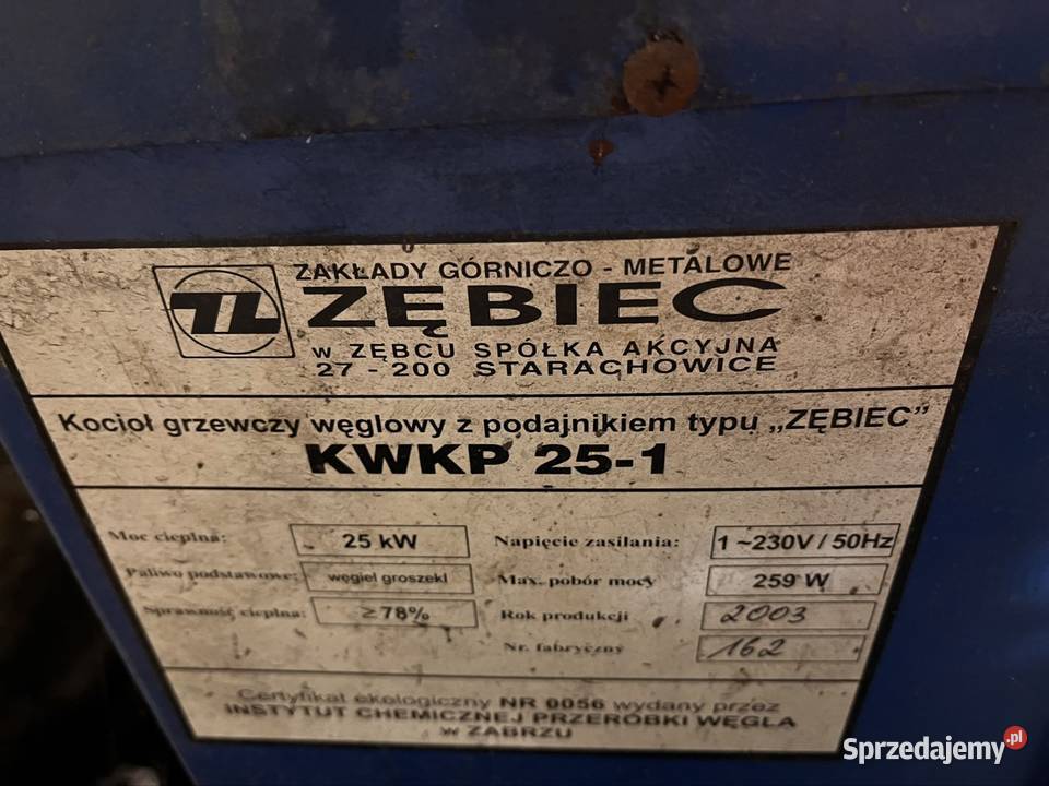 Piec Zębiec na ekogroszek 25kw Otolice