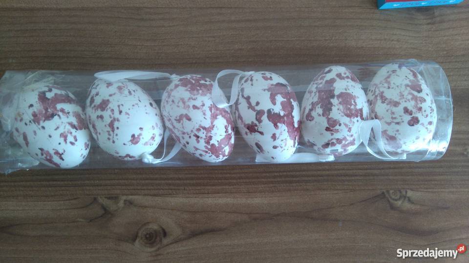 Zawieszka Jajka nakrapiane z plastiku 6 Ozdoba Warszawa sprzedam