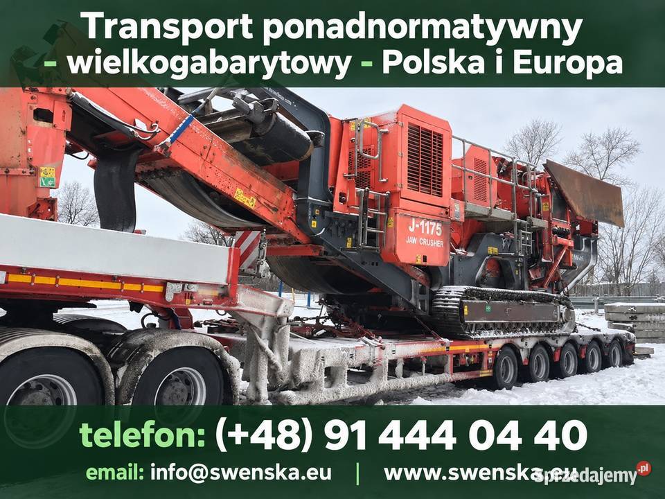 Transport przesiewaczy kruszarek i urządzeń do Rybnik