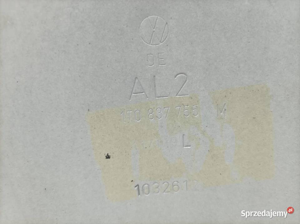 MECHANIZM SZYBY LEWY PRZÓD 1T0837755M VW osobowe