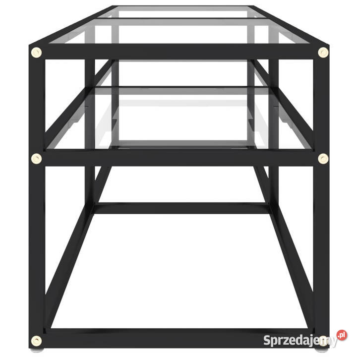 Szafka pod TV bezbarwna 140x40x405 szkło Warszawa
