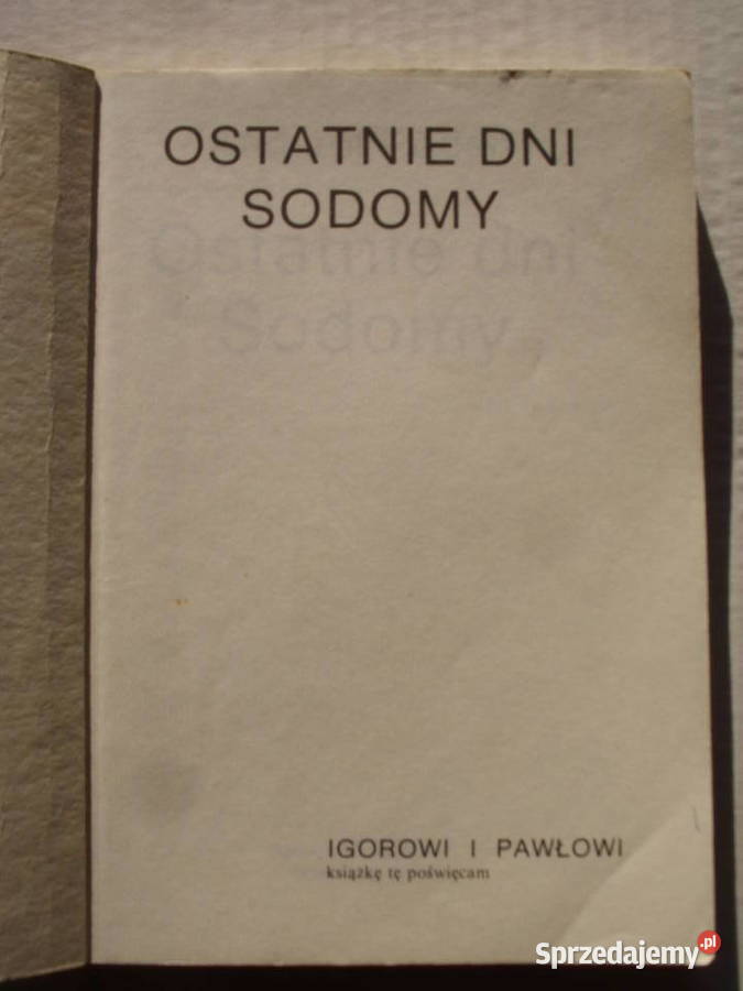 SRANDRZEJ RODANOSTATNIE DNI SODOMY 1988 Wołów