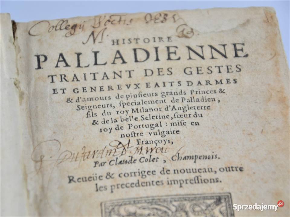 Lhistoire palladienne traitant paryskie wydanie Warszawa